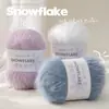 Fio Misturado Floco de Neve com Bola de Fio Veludo de Neve para Crochê e Tricô DIY Suéteres, Gorros, Cachecóis, Mantas, Fio de Espessura Média