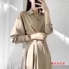 Vestido plisado de estilo camisa con fruncido en la cintura, vintage, estilo ins coreano, para principios de otoño