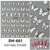 Nuevas pegatinas adhesivas para uñas Redanco 3D con diseño de mariposas explosivas, venta al por mayor, DH-661