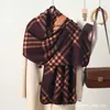 Bufanda jacquard de doble cara estilo japonés y coreano con pequeñas flores, imitación cachemir, versátil para otoño e invierno, chal cálido para mujer