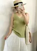 Chalecos con cuello en V para mujer de talla grande, Ropa exterior e interior, Estilo Verano 2026, Camisa base de punto versátil para mujeres de talla grande