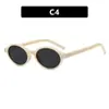 Gafas de Sol Estilo Zhang Yuanying para Mujer, Gafas de Sol Moda Callejera Estilo Influencer Ins, Gafas Ovaladas Pequeñas de Marco a la Moda para Nerd