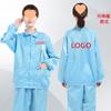 Ropa antiestática con logotipo impreso/bordado personalizado OEM con adhesivo trasero, ropa antipolvo, bata de laboratorio, ropa dividida
