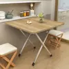 Mesa Plegable para Uso Doméstico, Mesa de Comedor para Viviendas de Alquiler, Mesa Pequeña para Comer en Apartamentos de Alquiler, Dormitorio, Mesa Portátil para Exteriores, Mesa Cuadrada Simple para Montar Puestos