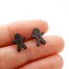 Pendientes de acero inoxidable de invierno con diseño de hombre de jengibre y muñeco de nieve, moda ins para chicas, pendientes pequeños y sencillos, fabricantes