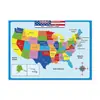 Amazon Mapa de Estados de EE. UU. PVC Adhesivo Autoadhesivo para Pared para Salón de Clases de Niños Decoración Educativa de Geografía Mundial Pegatina