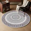 Sofá Redondo para Sala de Estar, Mesa de Café, Alfombra, Cesta Colgante de Cachemira Sintética, Felpudo para Pies, Alfombra Redonda para Mesita de Noche de Dormitorio Persa, Alfombra Redonda para Casa de Huéspedes