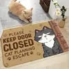 Envío directo transfronterizo de Temu de alfombrillas de cristal de terciopelo para gato, felpudos para puerta de entrada, alfombrillas antideslizantes y resistentes a la suciedad para pasillo, directo de fábrica