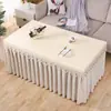Funda Delgada para Mesa de Café de Verano, Rectangular, Impermeable, con Falda, para Sala de Estar, Estufa Eléctrica, Completamente Cubierta, a Prueba de Polvo