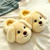 Chinelos de Algodão Filhote Estilo Pai e Filho Novos para Casa Indoor Fofos Quentes Chinelos de Pelúcia Infantis Femininos Outono/Inverno