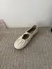 Zapatos planos elegantes color café estilo francés Chuyuji para mujer, nuevos zapatos Mary Jane para mujer primavera y otoño 2026, zapatos de noche