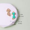 Colgante de gato multicolor DIY, de aleación de dibujos animados, con forma de gota de aceite, collar, llavero, accesorios, fabricantes