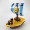Compatível com Acessórios de Blocos de Montar de Partículas Grandes, Navio Pirata, Veleiro, Barco Pequeno, Brinquedo de Casa de Brincar Rotativa