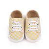 Zapatos de Bebé Cuadros Verdes Vintage Zapatos de Bebé con Cordones Delanteros Tablero de Ajedrez Blanco y Negro Zapatos Casuales para Bebé Zapatos para Niños Pequeños 2803
