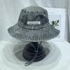 Sombrero de Pescador de Mezclilla Lavada Simple Estilo Coreano para Hombre y Mujer Primavera y Verano para Exterior, Camping, Montañismo, Protección Solar, Visera, Sombrero de Cubo de Ala Ancha