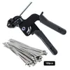 Alicates Tensadores de Bridas de Acero Inoxidable, Herramienta para Bridas de Cable, Alicates Manuales para Bridas, Dispositivo de Tensado, Cortador de Bridas Integrado, Alicates para Bridas