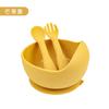 Tigela e Colher de Silicone para Alimentação Infantil Tigela Caracol Ventosa Tigela Infantil Suplemento Alimentar para Bebê Tigela de Ventosa de Silicone
