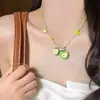 Collar de Cuentas de Dopamina Colorido para Mujer, Estilo Nuevo, Colores Contrastantes, Versátil, Diseño de Nicho, Cadena para Clavícula, Estilo Vacacional, Accesorio Dulce