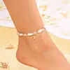 Set de Collar y Pulsera Bohemio de Vacaciones Europeo y Americano Femenino Ins Verano Dopamina Grava Estrella de Mar Caracola Collar