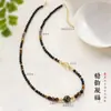 Ágata Negra, Ojo de Tigre Amarillo, Cuentas de Laca Negro Dorado, Pulsera de Ágata Amarilla, Joyería para Mujer con Cuentas, Cuentas de Oración Budistas, Artículo Popular para Mayoristas