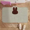 Alfombrilla de Diatomeas Dibujada para Baño de Casa, Entrada, Absorbente de Agua, Antideslizante, Secado Rápido, Felpudo para Entrada