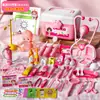 Caja de Almacenamiento para Kit Médico de Juego de Rol para Niños, Set de Juguete de Doctor para Niñas, Estetoscopio de Enfermera Realista e Inyección