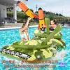 Nuevos juguetes acuáticos inflables para piscina transfronterizos, tanque inflable, anillo de natación para piscina, juguetes acuáticos para fiesta de natación