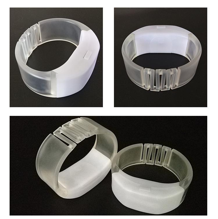 演唱会尼龙织带 led遥控手环TPU表带发光手环W形状七彩闪光手腕带