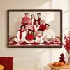 Suporte de Exibição de Porta-Retrato de Família em Madeira Maciça com Acabamento de Alto Padrão, Impressão de Fotos em Nogueira Preta, Moldura Comemorativa para Impressões de Fotos 6 polegadas 8 polegadas