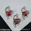 Accesorios de Estilo Oscuro Estilo Europeo y Americano Mariposa Negra Pistola Cruz de Rosa Colgante Pulsera de Cuentas DIY Collar