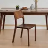 Sillas de Comedor de Nogal Negro Norteamericano al por Mayor en Stock, Estilo Minimalista Nórdico, Mesa y Sillas de Comedor de Madera Maciza para Uso Doméstico, Sillas de Madera Natural para Restaurantes