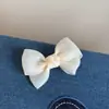 Pinza para el pelo coreana linda con lazo y malla lateral, pinza de cocodrilo de tela de color sólido, pasador, accesorio para el pelo, estilo nuevo