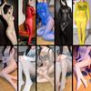 Meias-calças inteiriças de 912 pinos com cinco dedos brilhantes, ultrafinas, brilhantes, sedosas, sexy, totalmente transparentes 8D, macacão de meias-calças inteiriças femininas