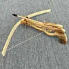 Ballesta de madera de bambú juguete para niños ballesta de pistola ballesta arco y flecha de tiro al aire libre juguete escénico no letal