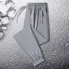 Pantalones Casuales para Hombre Jóvenes Moda Popular Marca Sueltos Acortados Pantalones Casuales Color Sólido Verano Pantalones de Salón