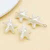 Kit de Materiales para Bisutería DIY de Perlas de Imitación Blanco Hueso, Cuentas Espaciadoras Doble Cara de Paso Recto, Forma de Lazo, Estrella de Mar