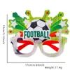 Decoraciones para Partido de Fútbol del Mundial Gafas Aficionados Animando Accesorios para Fotos Jarra de Cerveza Marco de Gafas con Letras de Fútbol