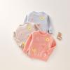 Suéter Infantil de Color Sólido con Cabeza de Oso Bordada, Nuevo en Otoño e Invierno, Chaqueta de Punto Infantil, Suéter de Manga Larga de Hilo de Algodón para Niñas