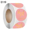 Pegatinas Adhesivas Redondas de Venta Caliente Transfronterizas, Pegatinas de Sello de Agradecimiento, Pegatinas Decorativas con Estampado Dorado para Diario y Empaque de Regalo