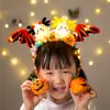 Faixa de Cabeça de Halloween Lanterna de Abóbora Varinha Torcida Pacote de Material DIY para Crianças Adereços Divertidos Luminosos para Fantasia de Festa