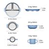 Conjunto de Tigela, Prato, Copo e Louças de Aço Inoxidável 304 com Ventosa de Silicone para Crianças, Alimentos para Bebês e Utensílios para Maternidade e Infância, Antiderrapante e Fácil de Limpar