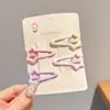 Pinza Cuadrada Lateral Dulce Ondulada Estilo Coreano, Pinza Delicada y Linda para Niños para Flequillo y Accesorios para el Cabello