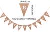 Nueva Decoración para Fiesta de Baby Shower Más Vendida Banderín Retro de Arpillera Banderines de Arpillera Linternas en Stock