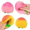 Fruta de melocotón de simulación amasar música tpr melocotón de harina pelota de descompresión moda marea jugar rebote rápido juguete de ventilación