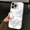 Funda para teléfono móvil iPhone15promax xr año del dragón marea nacional doble dragón jugando con la bola 13Pro/12/11 plano IMD