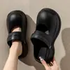 Sandalias Mary Jane Juveniles de Verano Ropa de Abrigo Suela Gruesa Pantuflas de EVA para el Hogar Zapatos de Playa Punta Cerrada