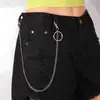 Cadena de pantalones vaqueros punk de seis piezas con colgante de corazón de mariposa multicapa, estilo hip-hop y rock, joyería de moda de Europa y Estados Unidos.