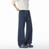 Pantalones Largos de Costura en el Tobillo de Nuevo Color Bloque para Hombre Otoño 2026 con Cinturón de Talla Grande, Pantalones Rectos Versátiles Casuales de Color Bloque