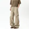 Pantalones de Trabajo de Secado Rápido para Hombre para Exteriores, Verano 2026, Pantalones Deportivos Finos de Pierna Ancha tipo Paracaídas, Pantalones Casuales Rectos Sueltos