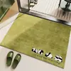 Tapetes de Banheiro de Lama Diatomácea com Desenhos de Floresta, Tapetes de Pé Absorventes Antiderrapantes para Banheiro, Tapetes de Entrada Resistentes a Manchas e Fáceis de Cuidar